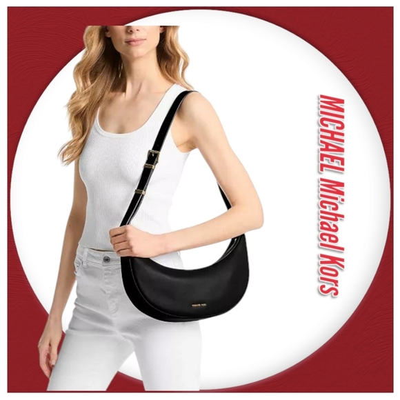 MICHAEL Michael Kors Avra Medium Leather ShoulderCrossbody Bag - Picture 1 of 10